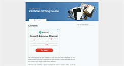 Desktop Screenshot of christian-writing-course.thecraftywriter.com